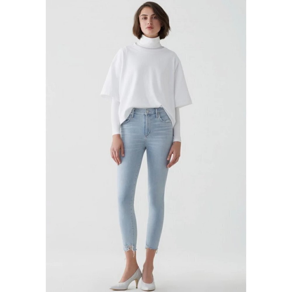 AGOLDE Size 30 Sophie High Rise Skinny Crop Stretch Jeans